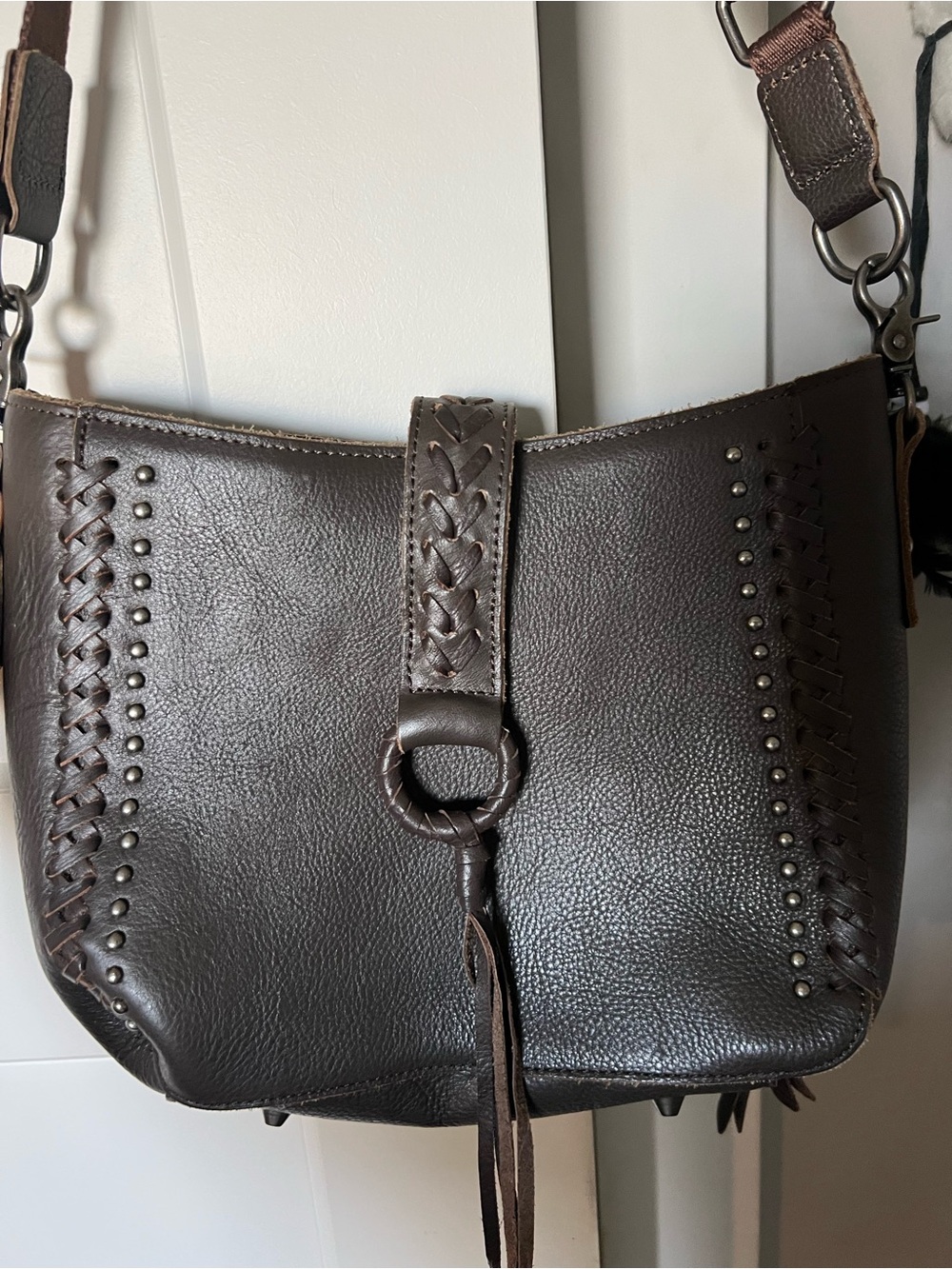 Montana West Women’s Brown Leather Concealed Carry Crossbody